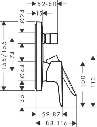Смеситель для ванны Hansgrohe Talis E 71745000 (цвет хром)