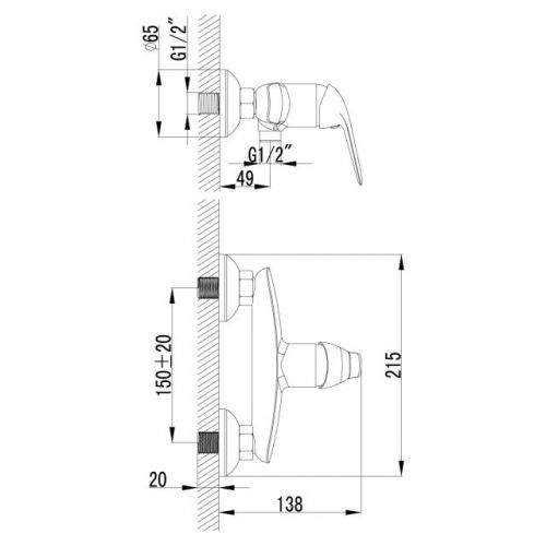Смеситель Lemark Plus Advance LM1203C для душа (цвет хром)