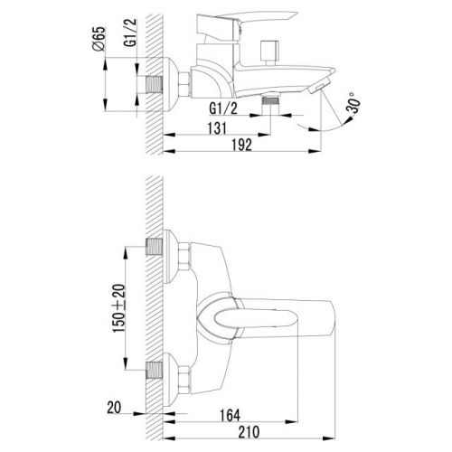 Смеситель Lemark Mars LM3502C для ванны (цвет хром)