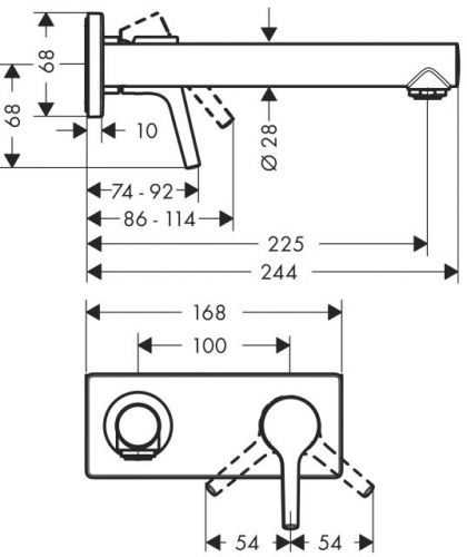 Смеситель для раковины Hansgrohe Talis S 72111000 (цвет хром)