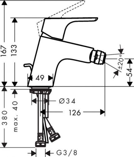 Смеситель для биде Hansgrohe Focus E2 31920000 (цвет хром)