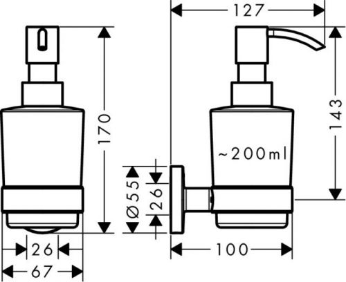Дозатор жидкого мыла Hansgrohe Logis Universal 41714000