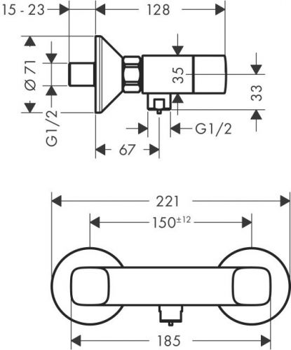 Смеситель для душа Hansgrohe Logis 71263000 (цвет хром)