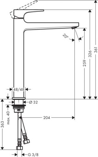 Смеситель для раковины Hansgrohe Metropol 260 74512000 (цвет хром)