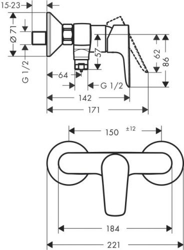 Смеситель для душа Hansgrohe Talis E 71760000 (цвет хром)