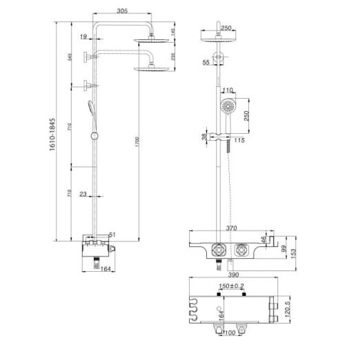 Душевая система Lemark Tropic LM7008С