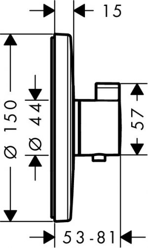 Термостат универсальный (2 выхода) Hansgrohe Ecostat S 15755000 (цвет хром)