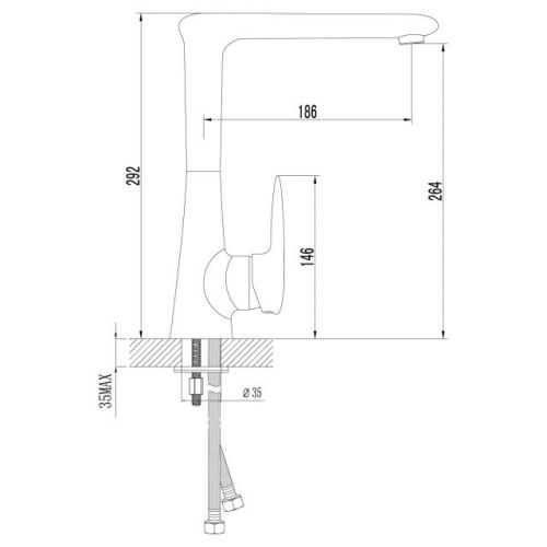Смеситель Lemark Status LM4405C для кухни (цвет хром)