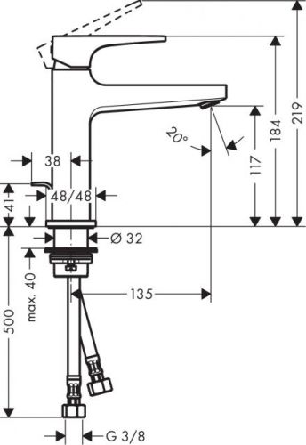 Смеситель для раковины Hansgrohe Metropol 110 32506000 (цвет хром)