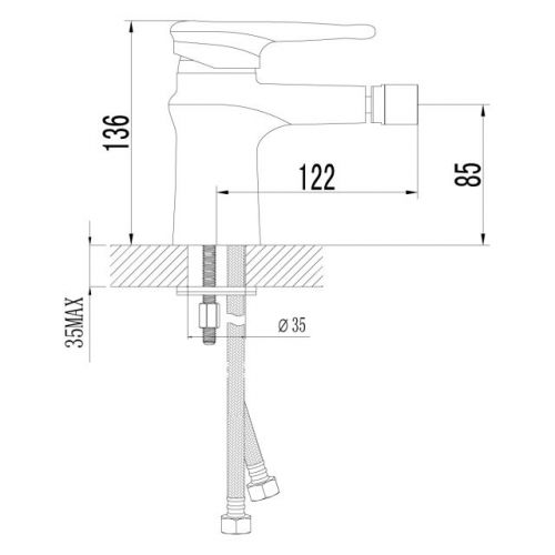 Смеситель для биде Lemark Status LM4408C (цвет хром)
