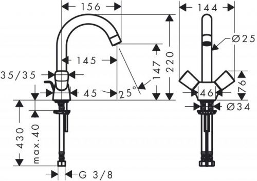 Смеситель для раковины Hansgrohe Logis 71222000 (цвет хром)
