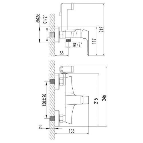 Смеситель Lemark Unit LM4518C с гигиеническим душем (цвет хром)