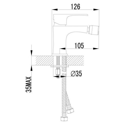 Смеситель для биде Lemark Plus Factor LM1608C (цвет хром)