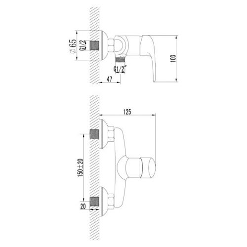 Смеситель Lemark Pramen LM3303C для душа (цвет хром)