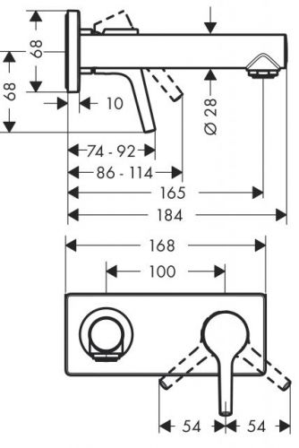 Смеситель для раковины Hansgrohe Talis S 72110000 (цвет хром)