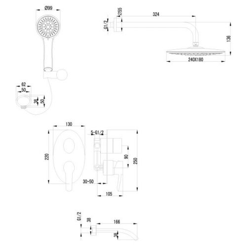 Душевая система Lemark Atlantiss LM3222C