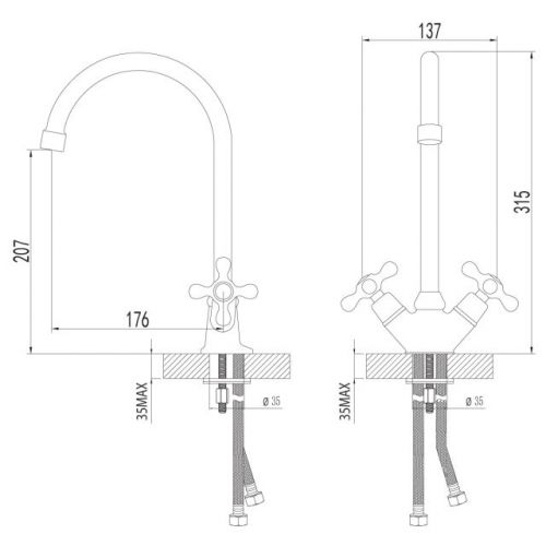 Смеситель Lemark Standard LM2105C для кухни (цвет хром)